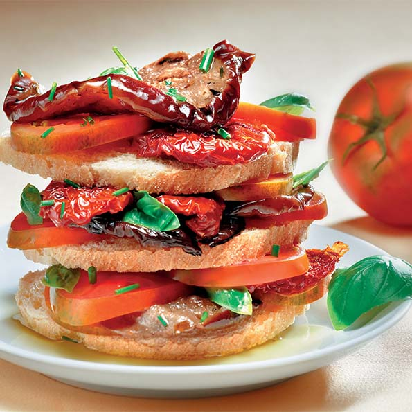 Grillatut vihannekset Panzanella